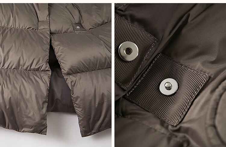 Dme [Love Little Stove] Winter Lightweight Fluffy 90% Duck down Jacket, Stylish Lapel Long Coat for Wome 12
