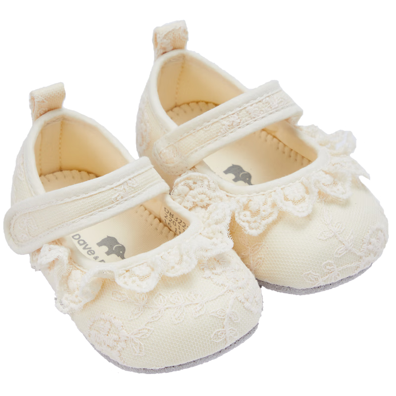 DAVE & BELLA Infant Shoes for Baby Girls, Pre-Walking Shoes for 6 Months, Autumn Princess Shoes, Soft-Soled Shoes