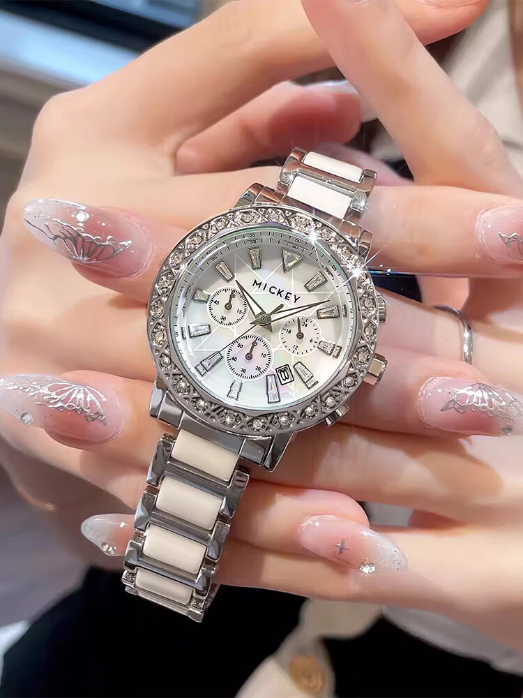 Disney Women's Watch, Fashionable Instagram Style, Youthful Wristwatch, Waterproof, Light Luxury, Niche Steel Strap, Ladies' Watch, Valentine's Day Gift 2