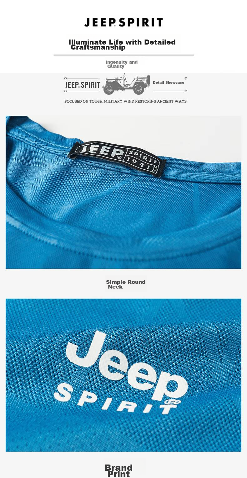 JEEP Quick-Dry T-Shirt, Lightweight for Summer, Outdoor Running And Fitness Short Sleeve, Simple And Fashionable Versatile Men's T-Shirt, Black, M 11