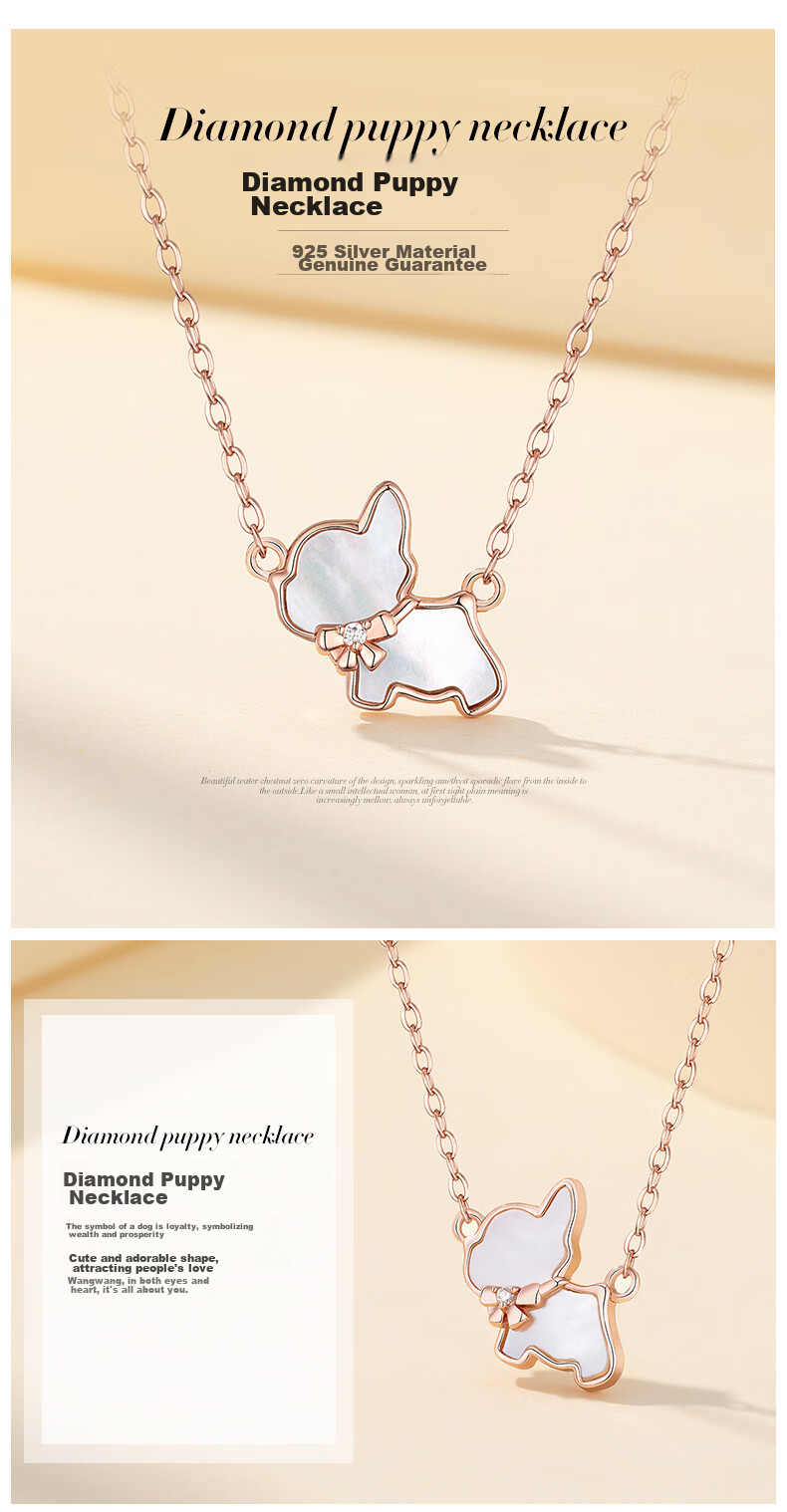 Grace Girl Dog Diamond Bracelet for Women, Elegant Luxury Rose Gold Jewelry, Anniversary Birthday Gift for Girlfriend 1