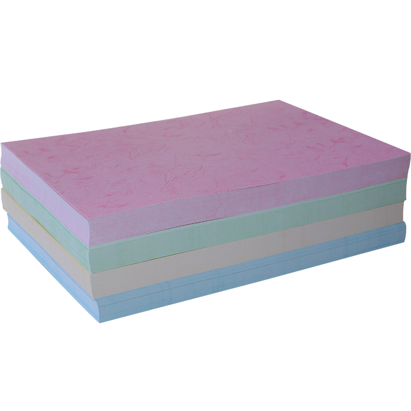 DOCON 180g A4 Flat Leather-Textured Pink 100 Sheets Cover Paper for Glue Binding Machine And Stapler, Imitation Leather-Textured Paper for Tender Documents And File Covers Cloud-Style Paper