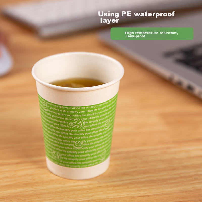 COMIX 100 Pieces 250ml Thick Disposable Paper Cups for Home And Business Use, Water Cups for Office Supplies L302