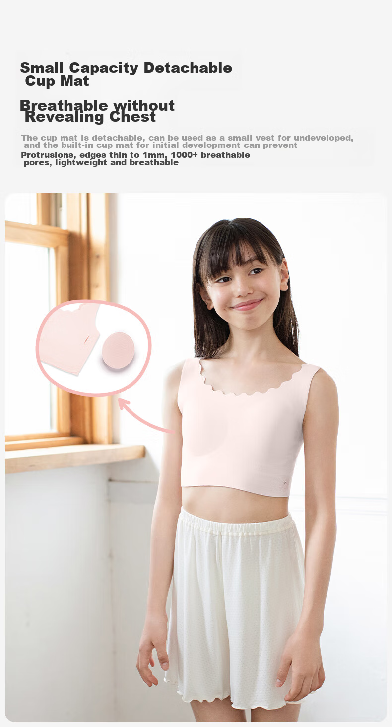 Like Uu Children's First Development Underwear, Girls' Bra, Enlightenment Stage One, Little Milk Skin Vest, Girls' Underwear 4