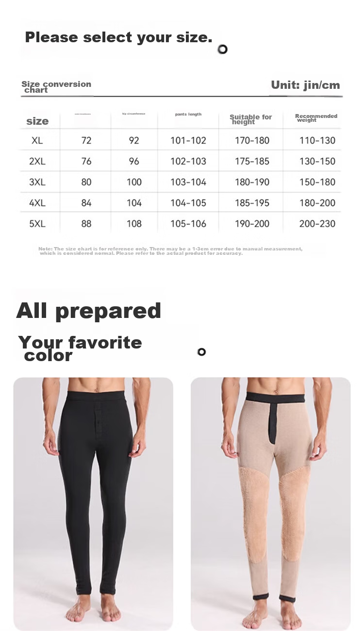 LangSha Cashmere Thermal Pants for Men, Fleece-Lined Thick Cotton Pants, Knee Protection Patches for Middle-Aged And Elderly, Outdoor Wear, Extra Thick for Northeast China 14