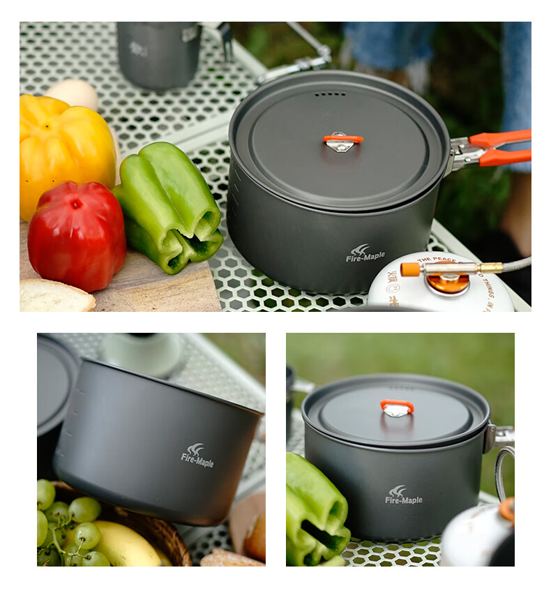 FIRE-MAPLE Camping Cookware Set, Suitable for 2-3 People, Outdoor Camping Equipment, Cooking Utensils, Kettle for Outdoor Use 5