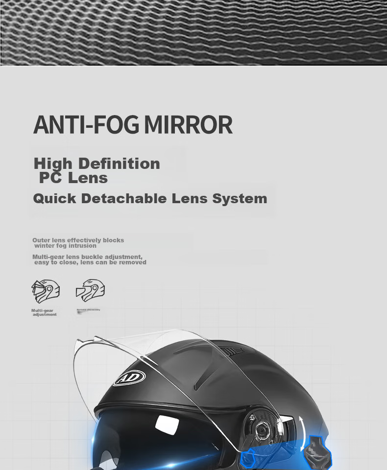 AD Motorcycle Flip-Up Helmet, 3C Certified, Unisex All-Season Flip-Up Helmet, Class A Winter Anti-Fog Motorcycle Full Helmet, Summer Electric Scooter Safety Helmet, K9 White 13