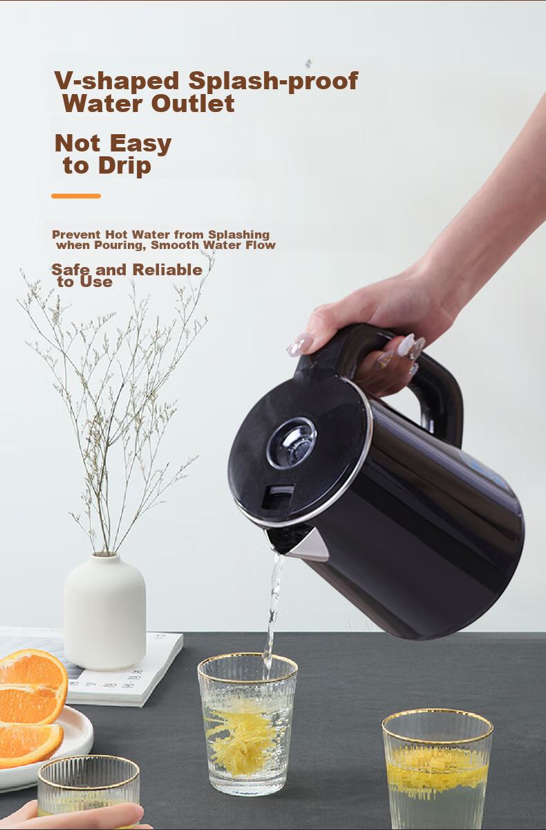 Jingwanhui Tea Bar Machine Accessory, Kettle, 304 Stainless Steel Electric Kettle, Specialized for Tea Stove Pot, Short Spout Kettle, 0.8 Liter, Matte Black W816 7