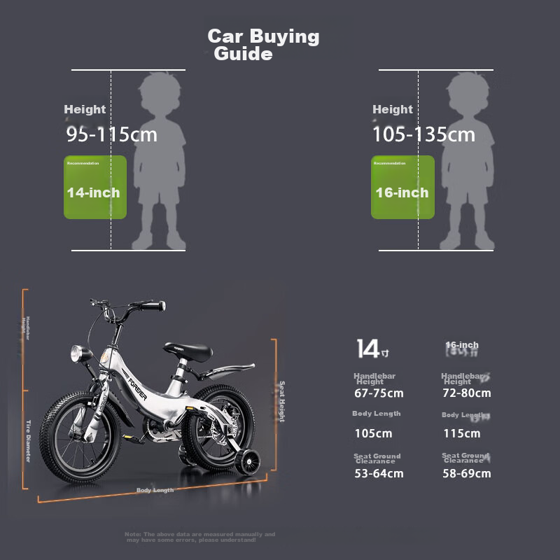 FOREVER Children's Bicycle for Ages 3-6 And 7-10, Boys Girls Toddlers Kids Bike, Girls Boys Pedal Bike, 14 Inch