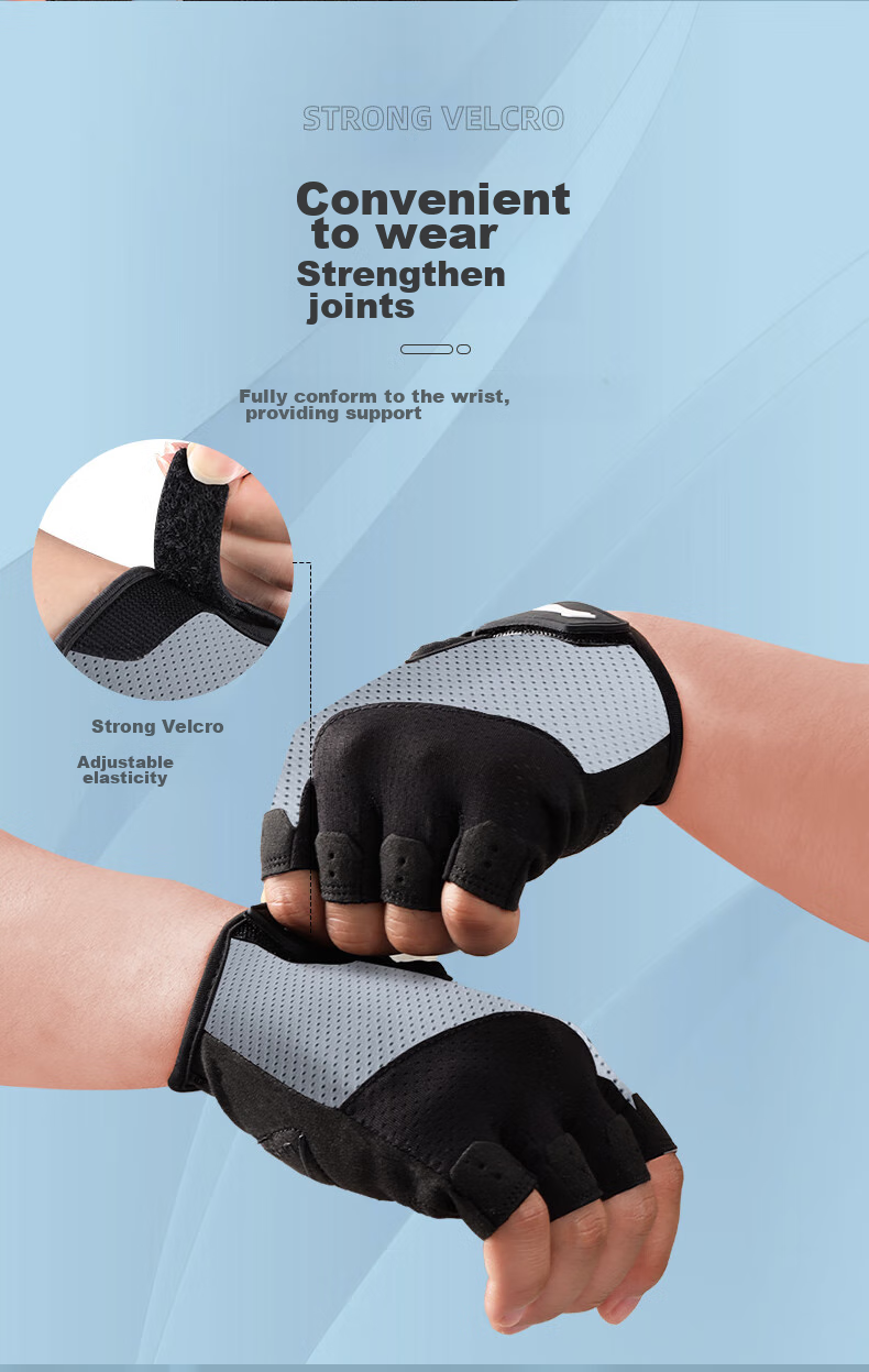 Li-Ning Cycling Gloves, Half-Finger Summer Outdoor Gloves for Men And Women, Short Finger Riding Gloves, Cycling Equipment 9