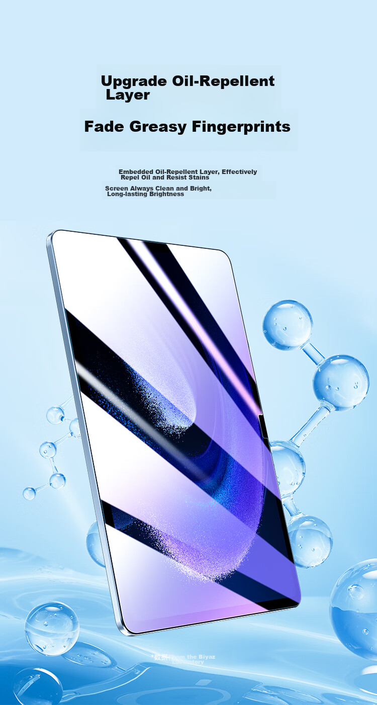 BIAZE Tempered Glass Screen Protector for Xiaomi Pad 6 MAX, 2023 Tablet, 14-Inch Anti-Blue Light Protective Film, Scratch-Resistant Full Screen Protector PM205 5