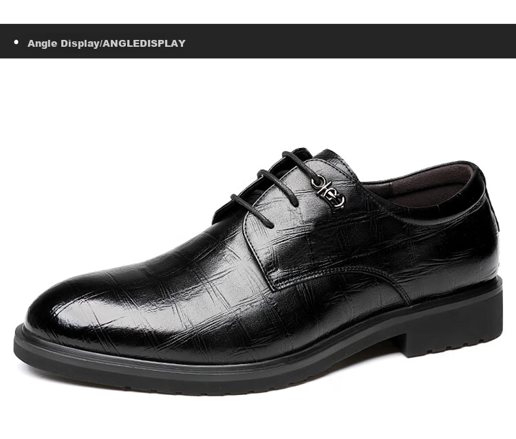 CARTELO British Men's Leather Shoes, Business Breathable Cowhide Formal Shoes, Office Low-Top Leather Shoes for Men 9274, Black, Size 38 17