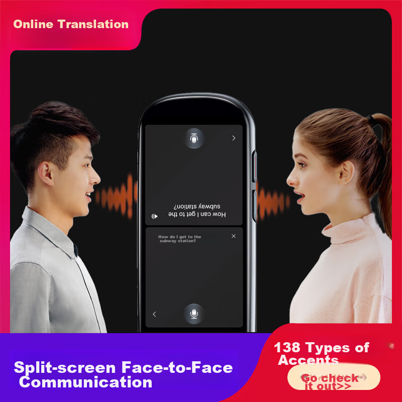 JoneR Translation Device GOPlus, Real-Time And Offline Interpretation for Multiple Languages, Photo Translation, English Learning Tool, Business And Travel Translation Aid with Free Earphones