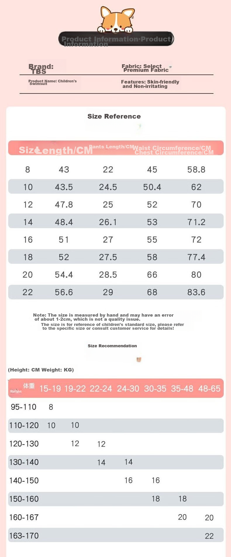 XTEP Children's Two-Piece Swimsuit for Girls, Summer Beach Swimwear, Suitable for Small to Large Kids And Women, Hot Spring Bathing Suit, Pink, Size 170 6