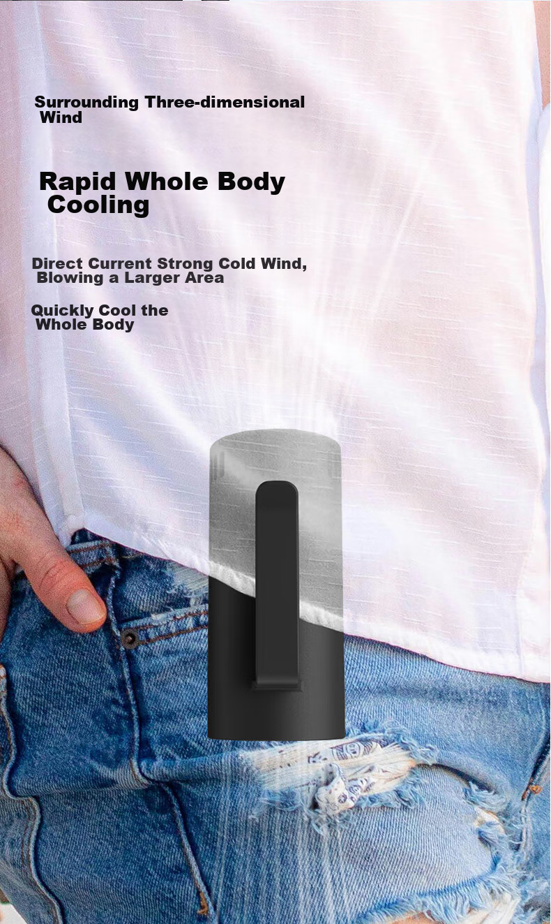 Masentek X1 Waist-Mounted Electric Fan, Portable Neck Strap Rechargeable Mini Air Conditioner, Cooling Device for Construction Sites, Outdoor Work, Welders, Long Battery Life with Strong Airflow 12