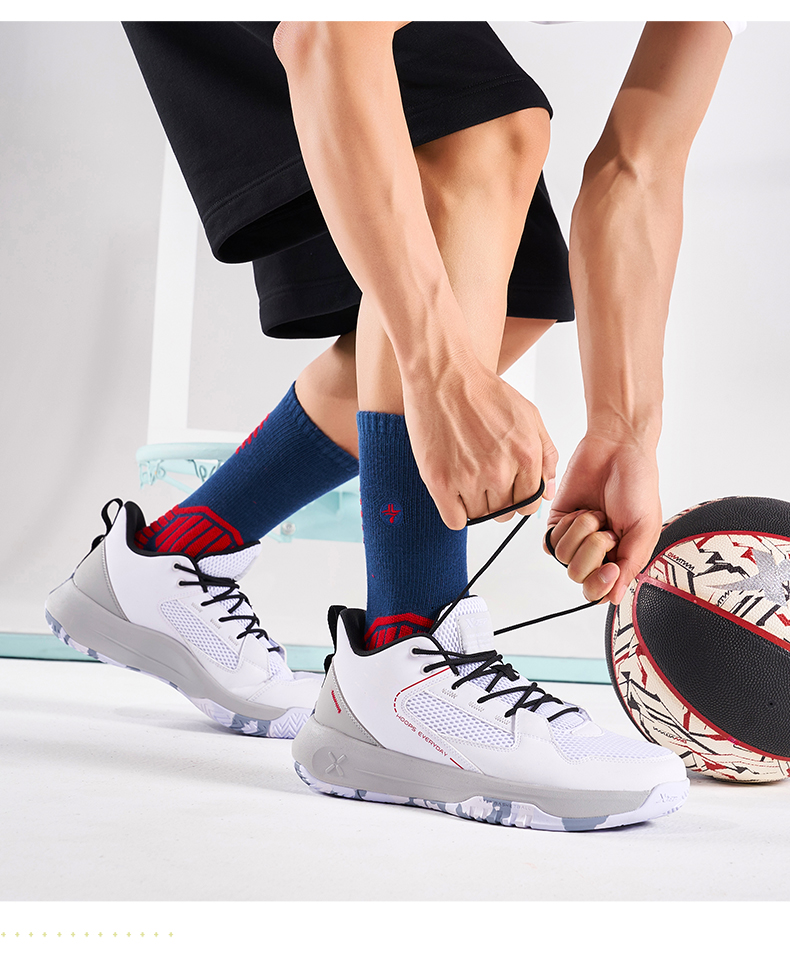 【特步879319120008】特步篮球鞋男耐磨防滑运动鞋舒适球鞋实战鞋官方