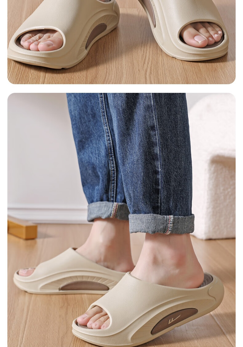 Huili Men's Slippers, Summer Outdoor Non-Slip Quick-Drying Beach Shoes, Home Sports Sandals, HL02251 White And Black, Size 40-41 11