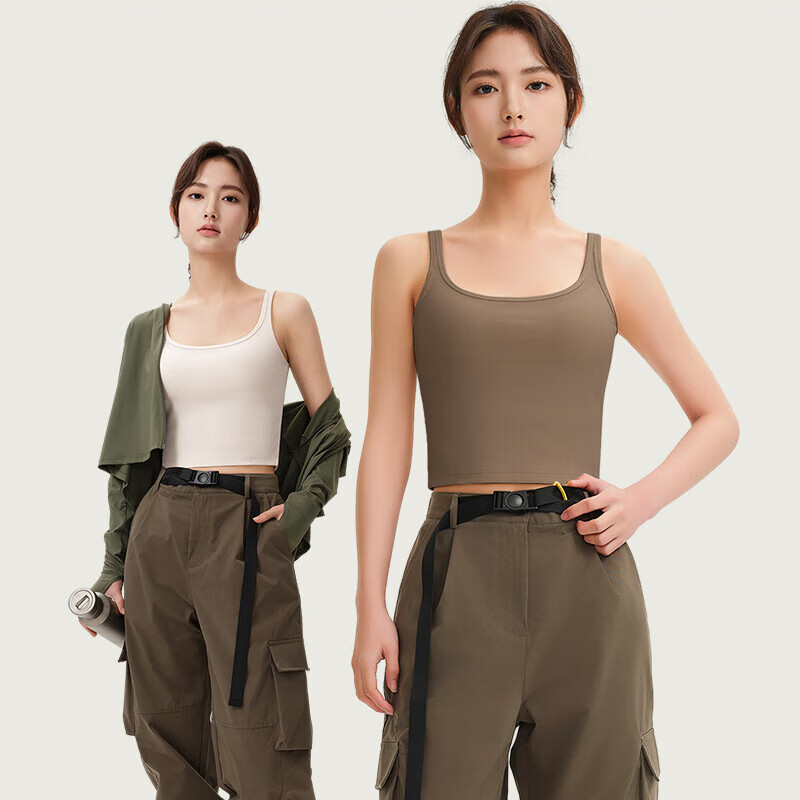 Jianyun Modal Cotton Camisole for Women, Ribbed Crop Top, Inner Wear to Conceal Side Boob, Short Style Tank Top, Suitable for Outerwear, Summer Wear