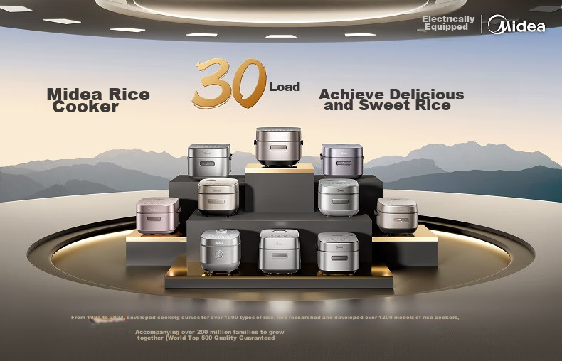 Midea Crystal Titanium 0-Coating Non-Stick IH Heating 4L Smart Rice Cooker for 4-5 People, Grade 1 Energy Efficiency MB-HC4050S 1