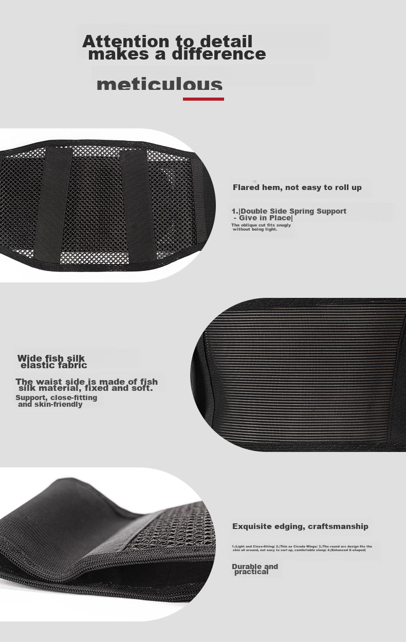 D&M Japan Imported Summer Skin-Friendly Waist Support Belt Fitness Sports Lumbar Brace Intervertebral Disc Herniation Sitting Fixation Support 12
