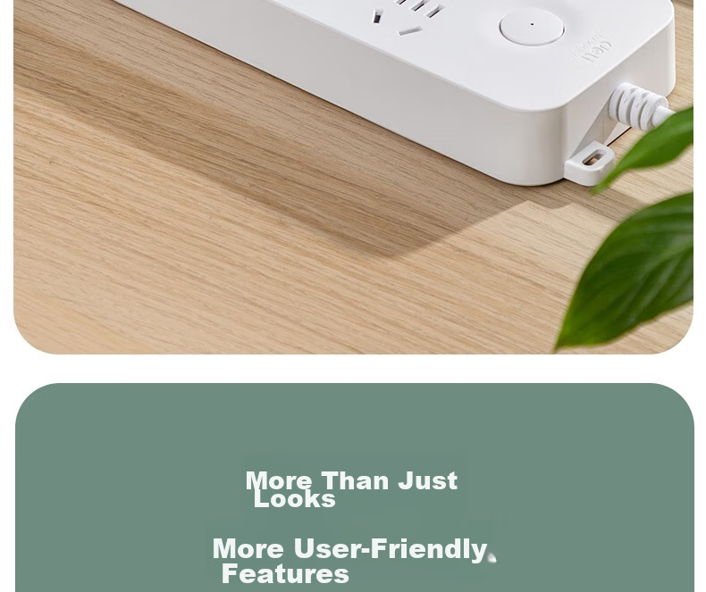 Deli Ya Bai Series National Standard Safe Power Strip/Extension Cord/Surge Protector with Individual Switches, Protective Cover, 6 Outlets, 1.8 Meters, 33943(1.8) 3