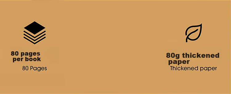 Jinlongxing [5-Pack] Kraft Paper Subject Notebooks B5 for Middle And High School Students, Classroom Error Correction Books, Homework Books, Notebooks, Journals, Comprehensive Notebooks, 5-Pack Set 6737 2