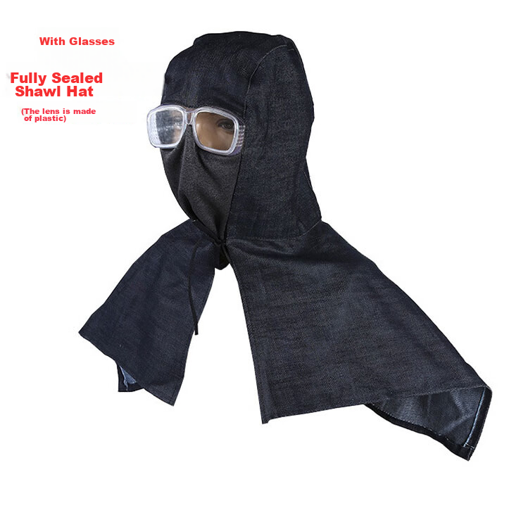 Minggu Shoulder-Style Dust Cap, Denim Dust-Proof Workshop Outdoor Work Windshield Cover, Sunglasses Style Dust Cap 1 Piece CW193795 1