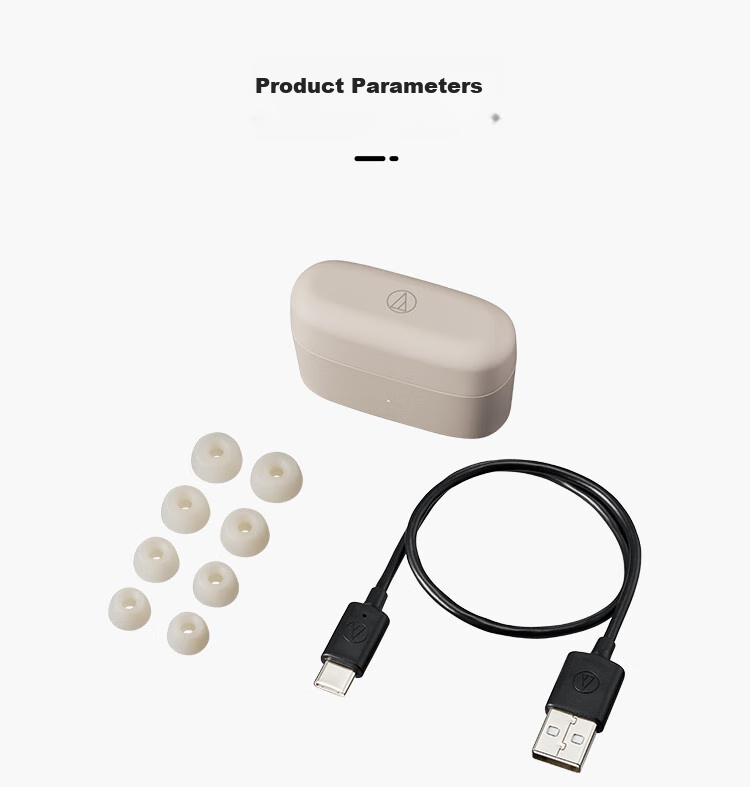 Audio-Technica CKS30TW+ True Wireless Noise-Cancelling Bluetooth Earphones, In-Ear Music Bass Waterproof, Compatible with Huawei, Apple, Xiaomi Headphones, Beige 11