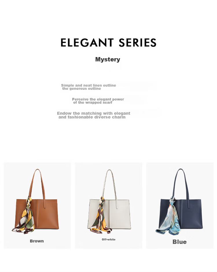 HONGU Leather Handbag, Shoulder Bag And Tote Bag with Large Capacity for Commuting, Women's Scarf Bag, Birthday Gift for Girlfriend 3