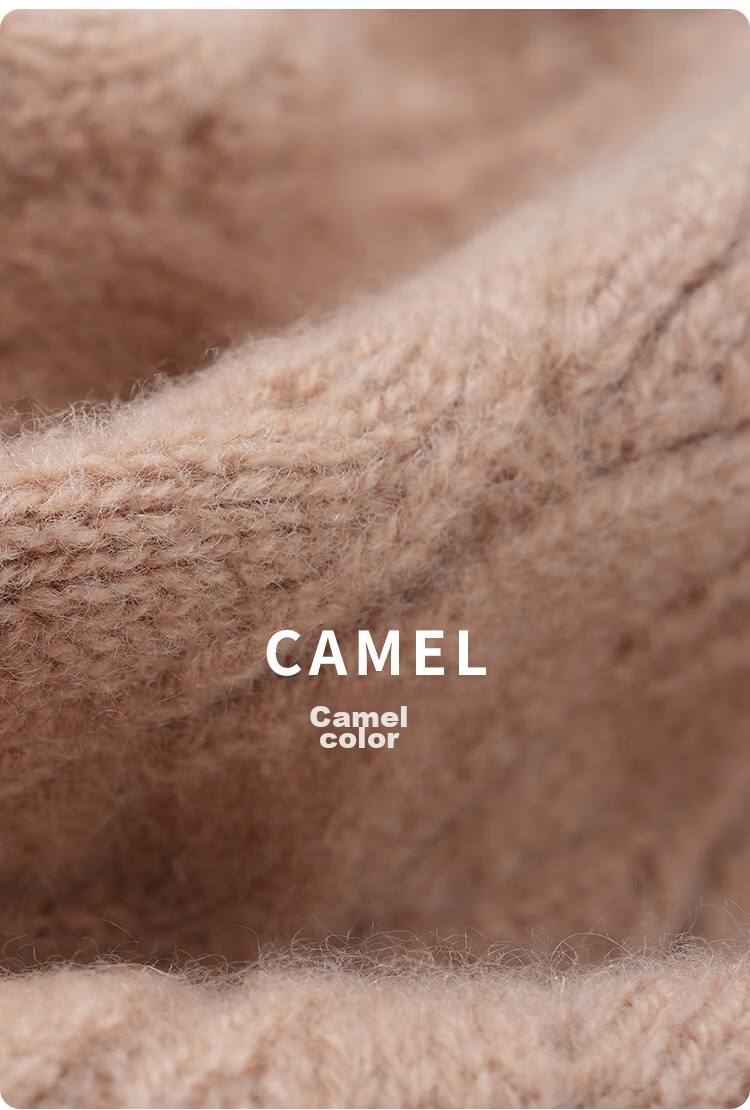 JIUMU Cashmere Warm Knit Hat, Autumn And Winter Woolen Cap, Cold Hat, Winter Hat, Outdoor Ear Protection Cold Cap for Women in Winter 14