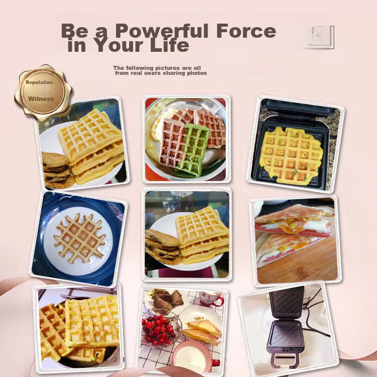 Liven Sandwich Maker, Breakfast Waffle Maker, Multifunctional Electric Griddle, Home Use, Automatic Edge Sealing, Removable Upper And Lower Plates, Three Sets of Plates, C-2 (Upgraded Version) 1