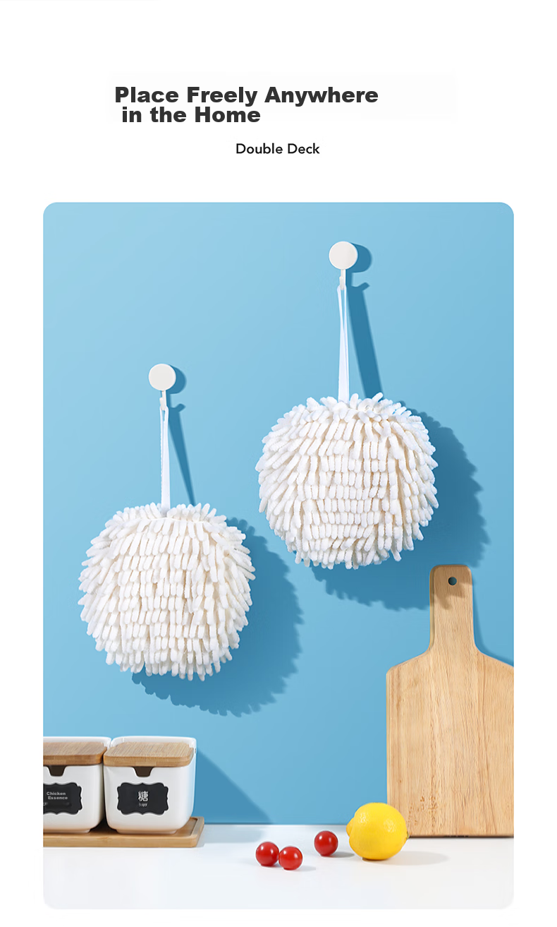LYNN Hand Towel Hanging Bathroom Kitchen Toilet Wiping Ball, Super Absorbent, Quick-Drying, Lint-Free Hand Towel Cloth 11