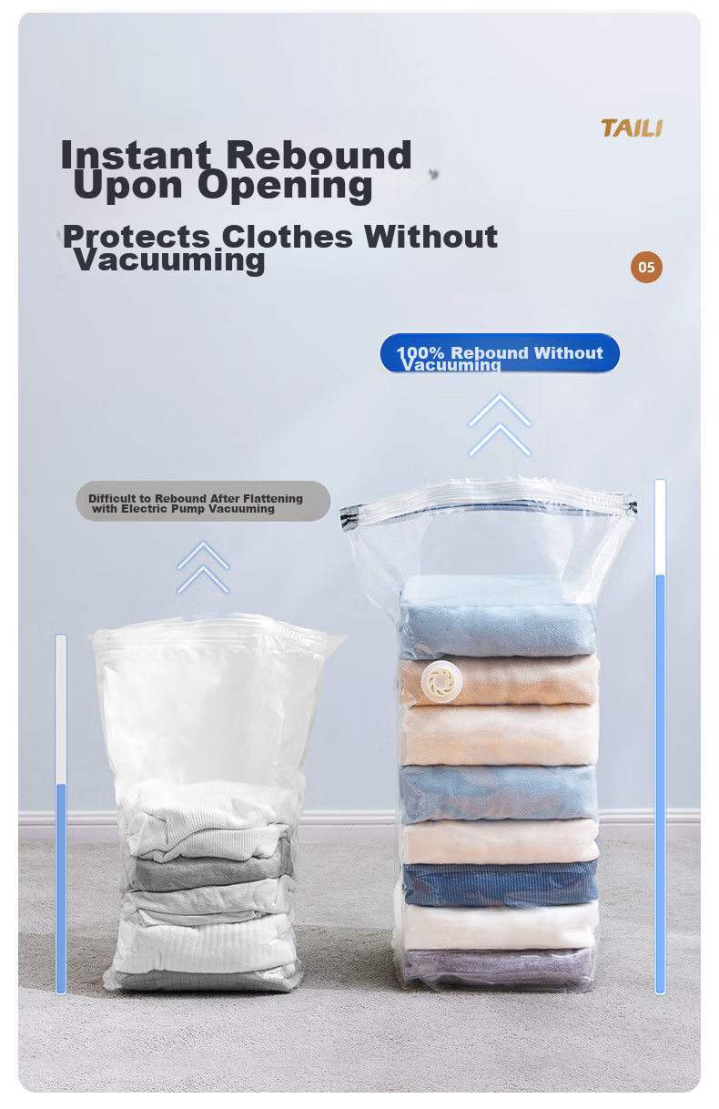 Taili Anti-Mite Vacuum Compression Storage Bags for Clothes And Quilts, Moving Packing And Sorting Bags, 4-Piece Set 10