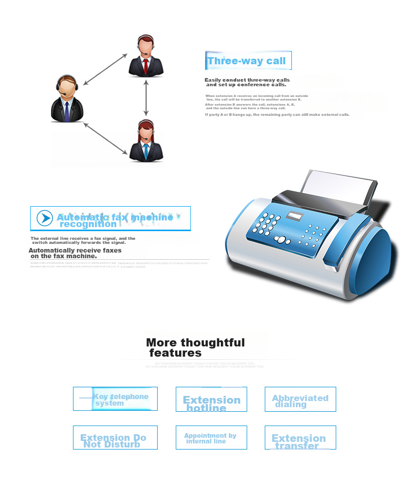 Guowei GW200 Programmable Telephone Exchange System, 2 Lines In And 8 Out, Group Enterprise Main Line, Internal Extension, Small Number of Lines, Small Business Desktop Voice Navigation, Plug-And Exchange System 9