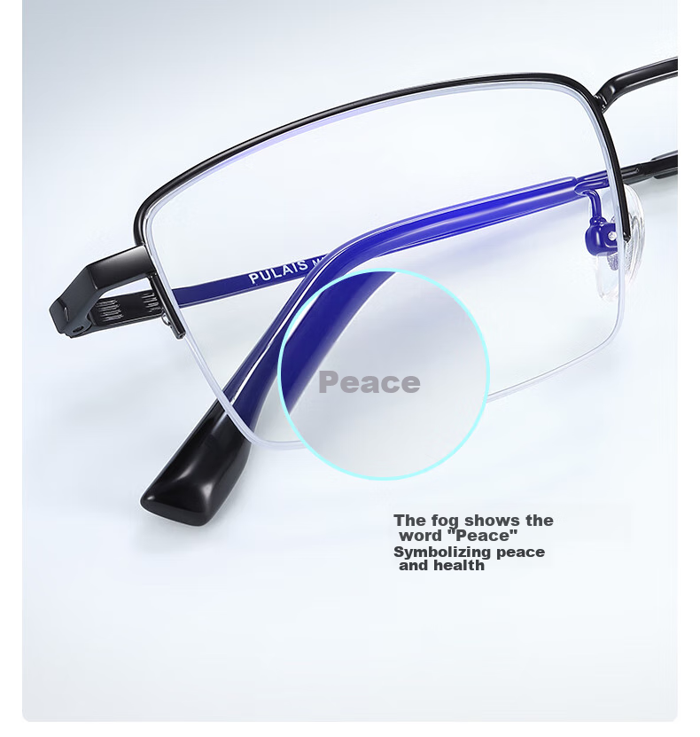 Pulais Reading Glasses for Men, High-End Business Semi-Rimless Imported HD Anti-Blue Light Reading Glasses, Father's Day Gift Box, 100 Degrees 13