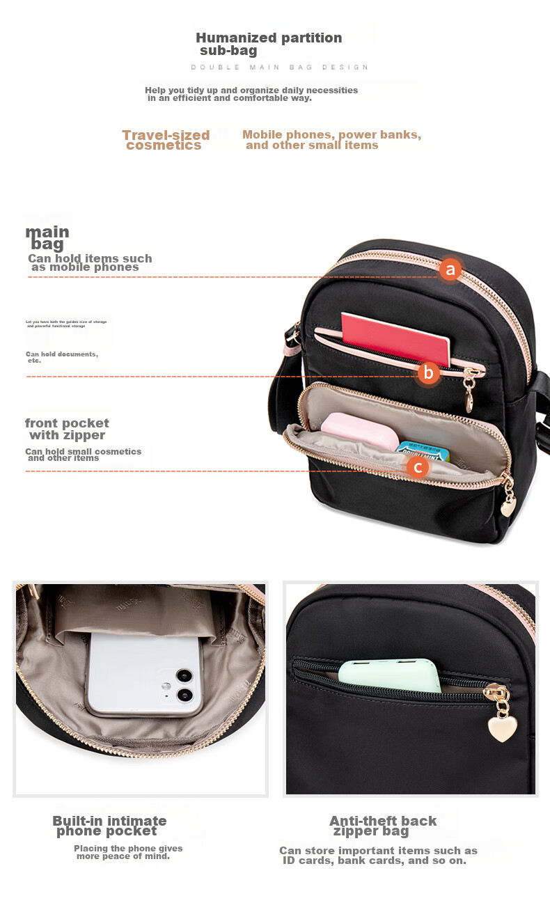 Laifu Handbag, Women's Shoulder Crossbody Bag, Casual Versatile Ladies' Small Square Bag, Phone Pouch, Birthday Gift 5
