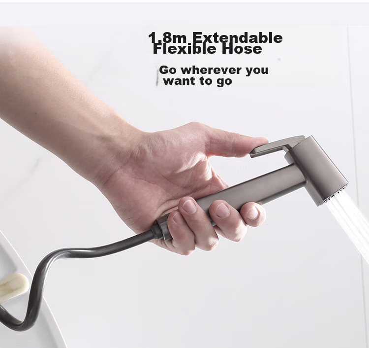Larsd Toilet Flushing Gun, Toilet Companion, One-In Two-Out Angle Valve Set, Bathroom Pressure-Increasing Flush Nozzle LD10327H 10
