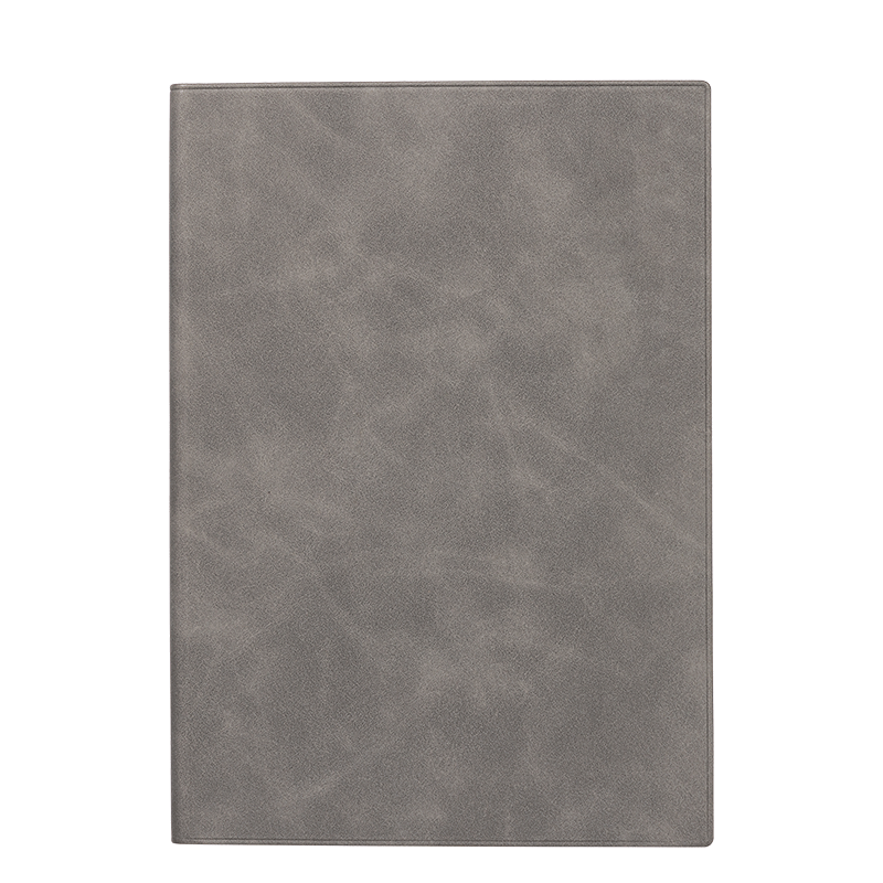 Deli 25K/112 Pages Notebook Leather Cover Journal Planner Diary Soft Copy Book Gray BP151