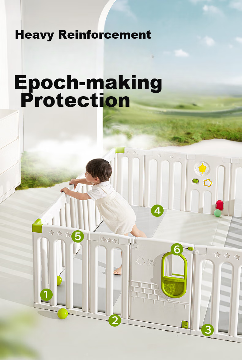Babycare Fairy Garden Playpen Crawling Mat, Baby Indoor Safety Floor Protection Barrier, 180*200cm 3