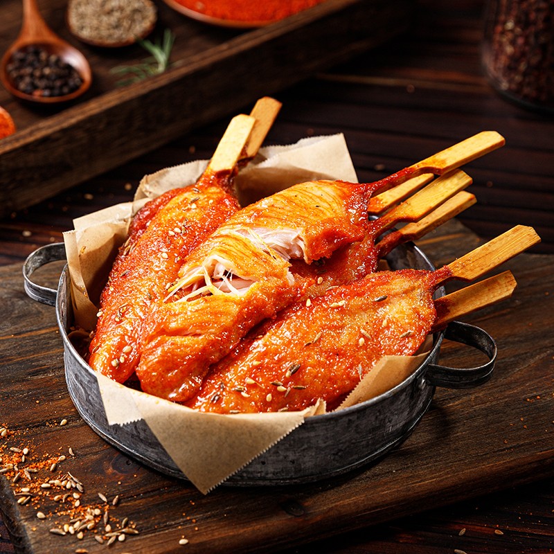 香巴度 川香鸡柳950g 烧烤食材半成品 鸡肉串调味鸡胸肉 油炸小吃炸串