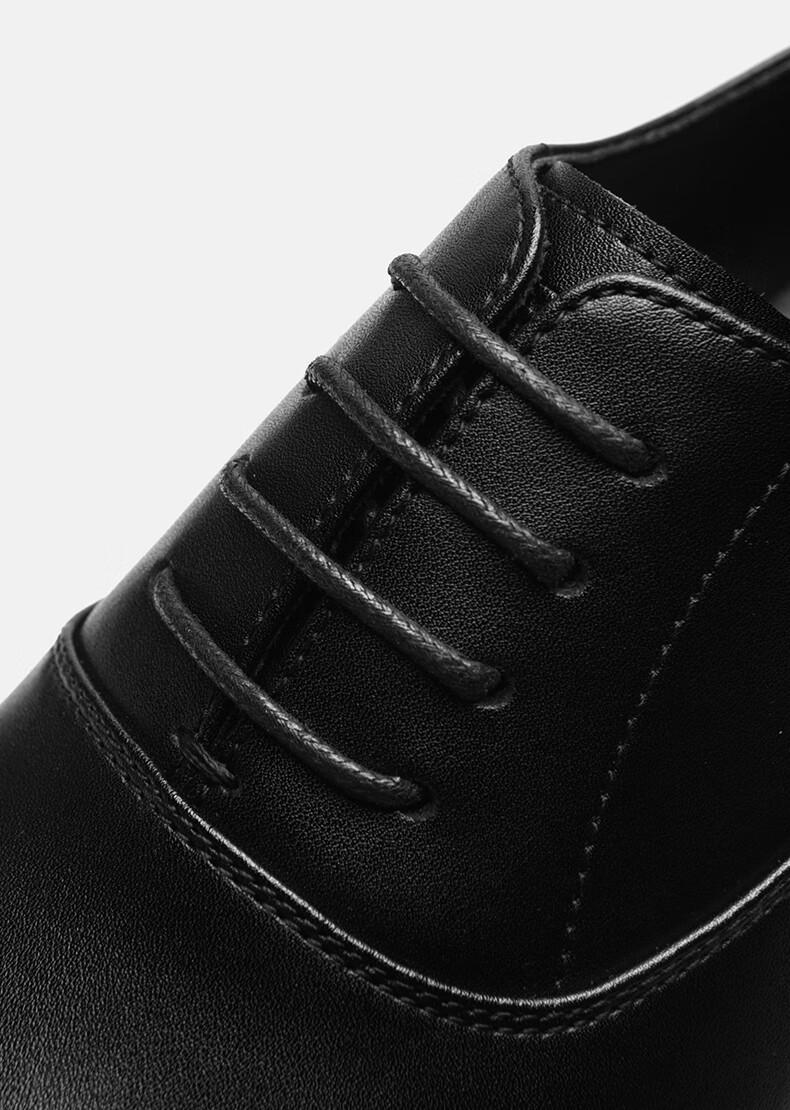 HLA Men's Business Formal Casual Comfortable Lightweight Lace-up Oxford Shoes HAAPXM2EAV106 Black Size 38 18
