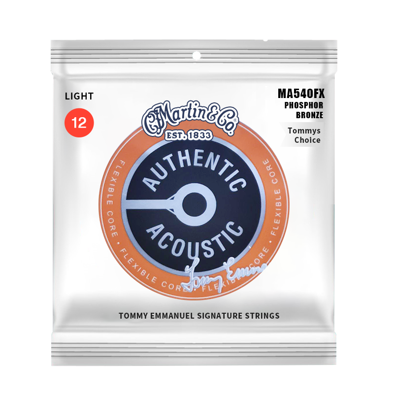 MARTIN MARTIN MA540FX Acoustic Guitar Universal Set Strings (Phosphor Bronze 12-54), Original Import