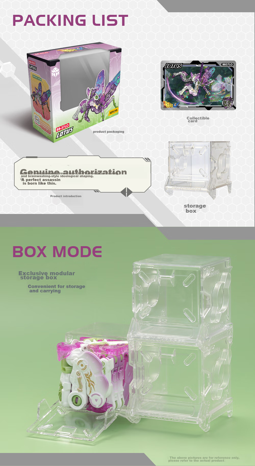 52TOYS Mengshou Xia Lotus Mantis Mecha Assembly Transforming Model Toy Action Figure for Boys over 14 Years Old 6