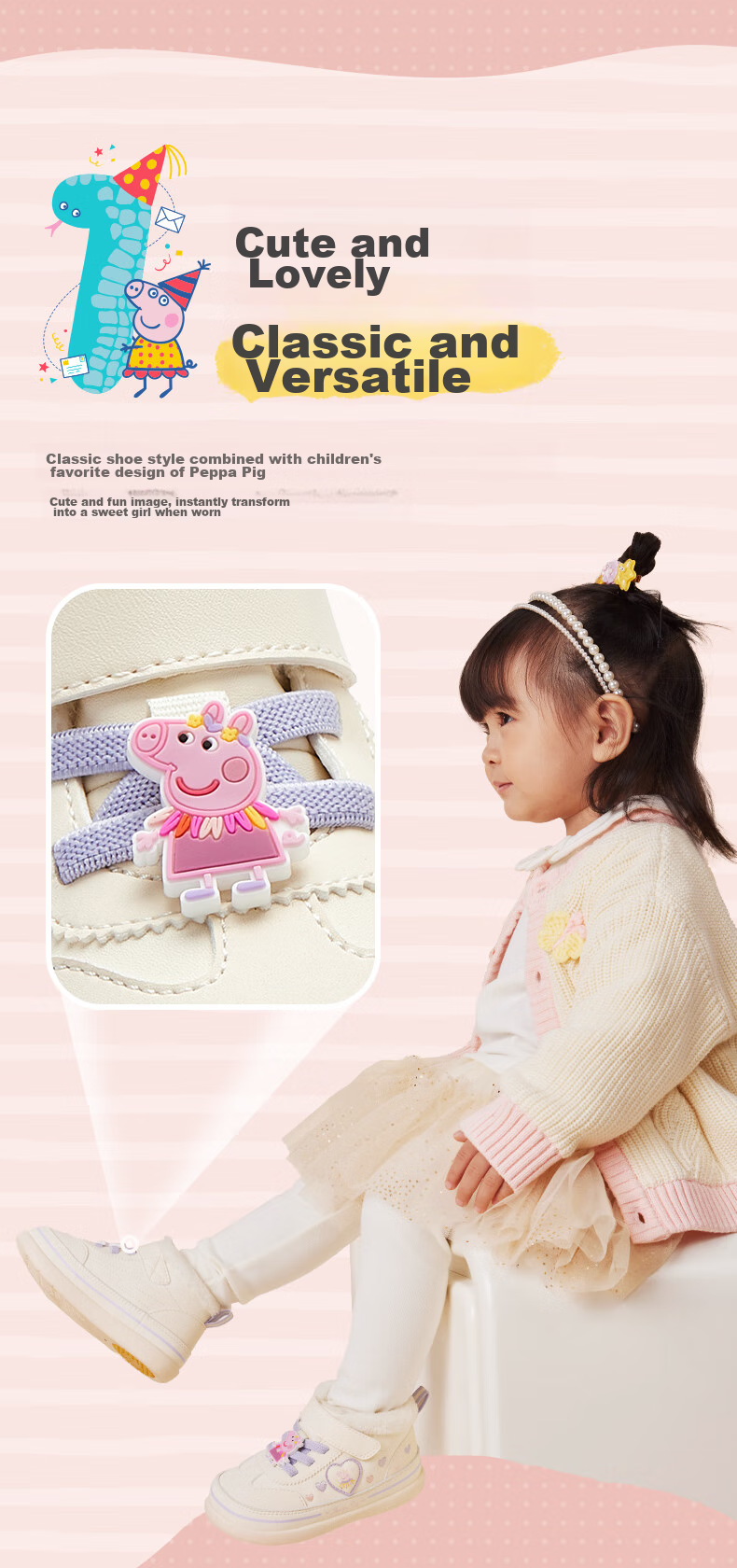 BALABALA Baby Walking Shoes for Infant Boys And Girls, Autumn/winter Children's Shoes [Peppa Pig IP] 208424144201 3