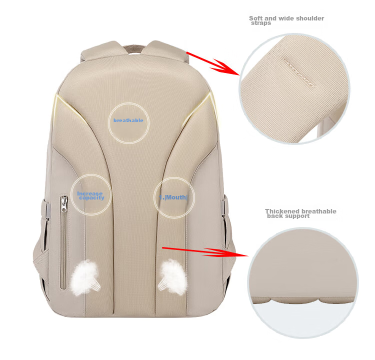 UNIVERSITY OF OXFORD Backpack for Male And Female Primary And Secondary School Students, Lightweight Casual Backpack for Middle And High School Students, X1069 Khaki 12