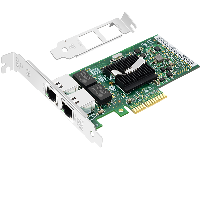 EB-LINK Intel 82571 Chip PCI-E X4 Gigabit Dual-Port Server Network Card, 2 Network Ports, EXPI9402PT Machine Vision Industrial Camera