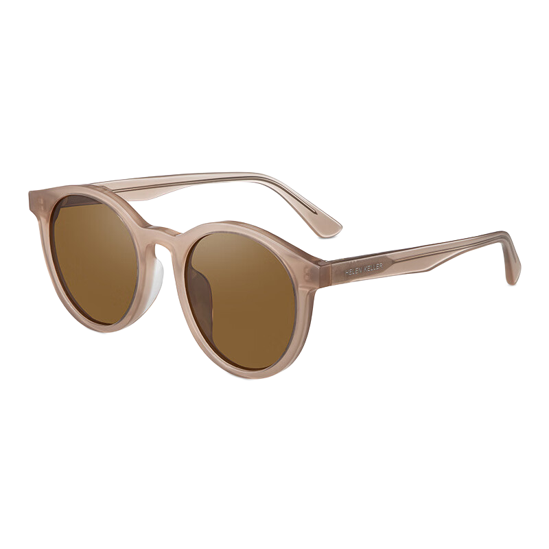HELEN KELLER Polarized Sunglasses for Women, Retro Round Frame Sunglasses for Couples, Driving-Specific UV Protection Sunglasses HK601P03