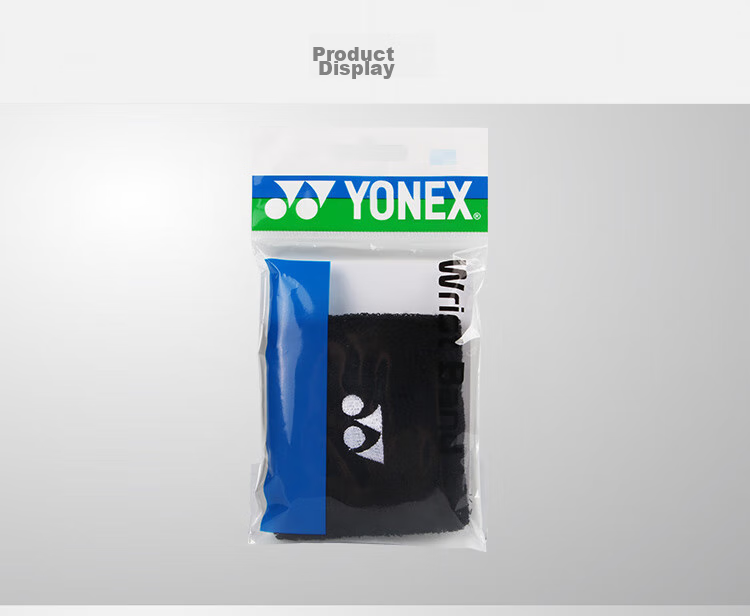 YONEX Sports Wristband, Sweat-Absorbing, High-Elasticity, Protective Fitness Wristband AC006055CR Navy Blue/orange Two-Pack 3