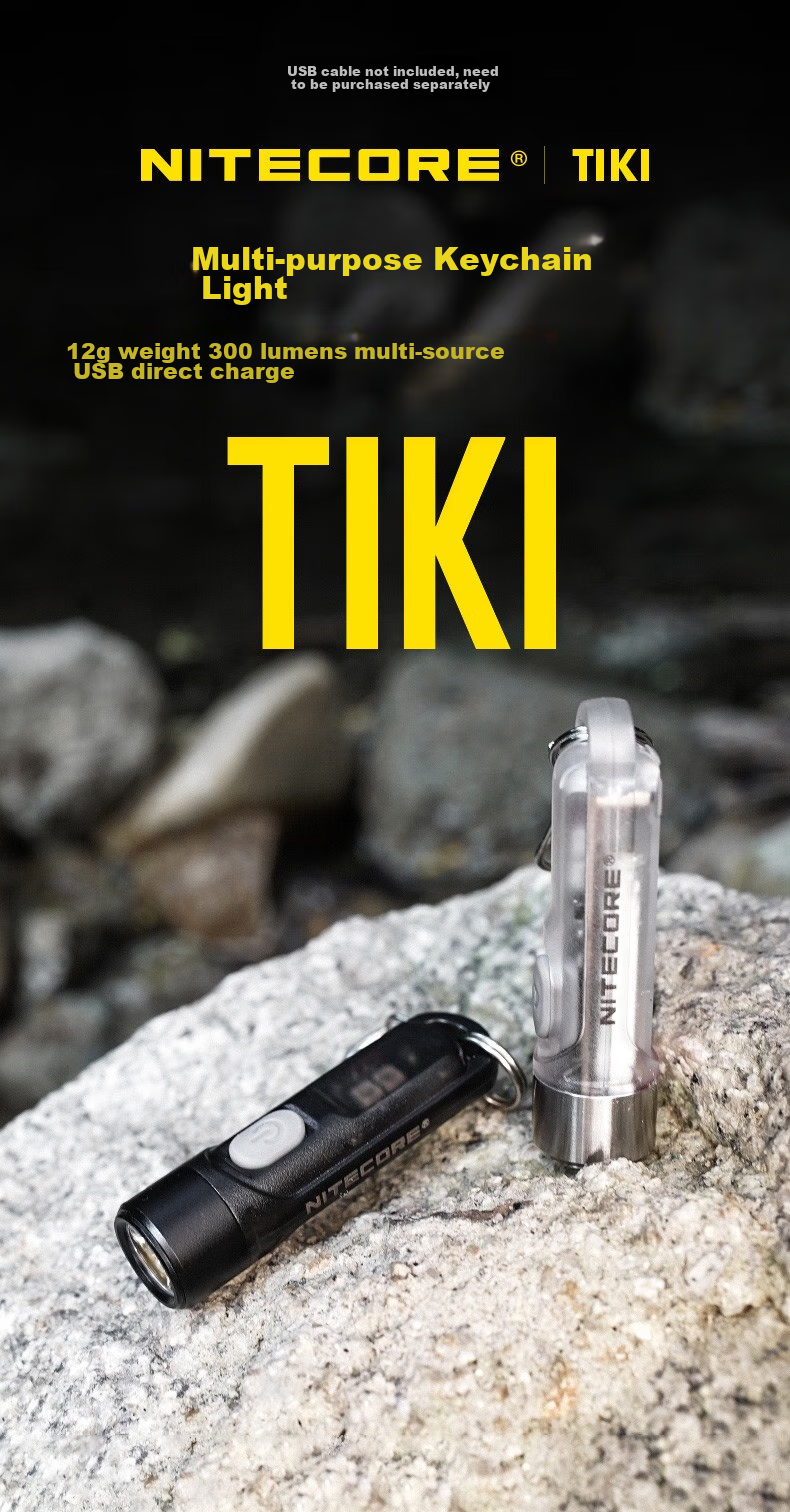 NITECORE TIKI UV Keychain Light, Ultraviolet Authentication, Rechargeable, Portable, Emergency LED Flashlight 1