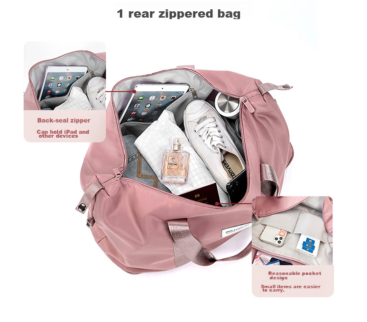 Lehuolvxing Travel Bag for Men, Handheld Large Capacity Luggage Bag, Portable with Handle, Suitable for Short Trips, Carry-On, Simple Storage Bag 8